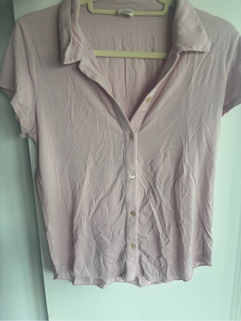 Summer ready Classic Women's Button-Front Shirt - Light Lavender